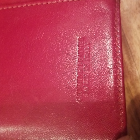 Valentina Made In Italy Leather Wallet Zip Around & Snap Front Wine Color - Picture 12 of 16
